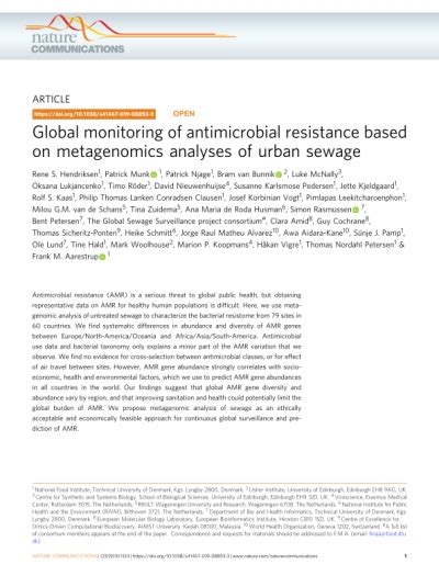 Global monitoring of antimicrobial resistance based on  .
